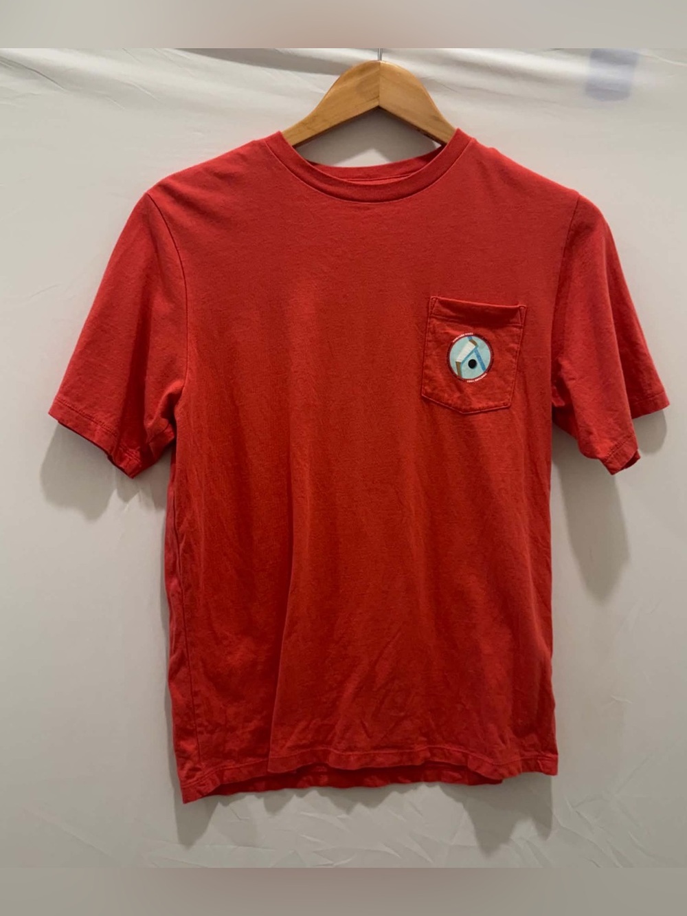 Vineyard Vines youth Red Orange Pocket Tee with Surf Patch XL